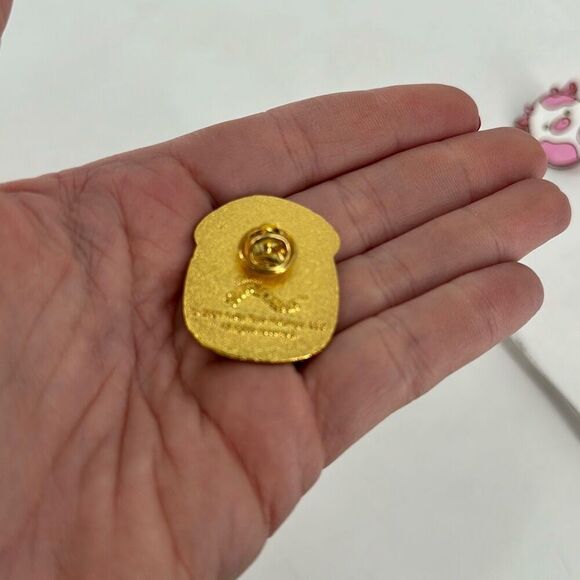 Squishmallows Enamel Pin Malcolm the Mushroom& Wooden Ulga Moo - Picture 8 of 10